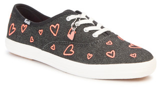 Thumbnail 1: Keds Keds Womens Denim Heart Embroidery Lace Up Sneakers 