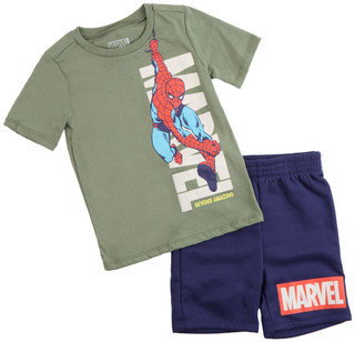 Thumbnail 1: Marvel Marvel Little Boys 2 Pc Spider-Man Shorts Set 