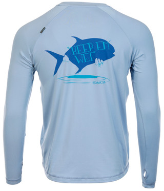 Thumbnail 1: SWC SWC Mens Long Sleeve Printed Clearwater Raglan Shirt 