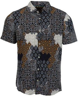 Thumbnail 1: Ike Behar Ike Behar Mens Short Sleeve Printed Buttoned Down Shirt 