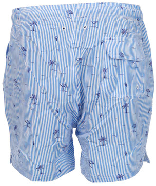 Thumbnail 2: In Gear In Gear Mens Striped Beach Print Lined Swim Shorts 