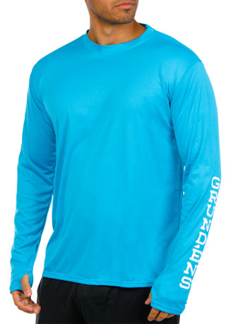 Thumbnail 2: GRUNDENS Grundens Mens Long Sleeve Tough Sun Crew Neck Top 