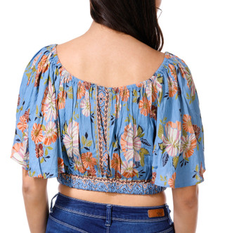 Thumbnail 2: Angie Angie Juniors Floral Crop Top 