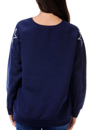 Thumbnail 2: Derek Heart Derek Heart Juniors V-Neck Number 6 Fleece Sweater 