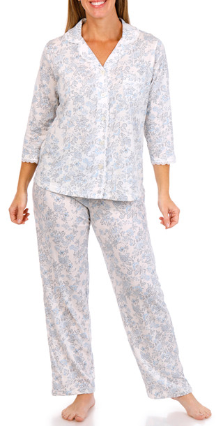 Thumbnail 1: SOPHIA Sophia Womens 2 Pc Long Sleeve Pajama Pants Set 