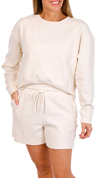 Thumbnail 1: Danskin Danskin Womens Active 2 pc Wave Jacquard Top & Shorts Set 