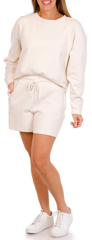 Thumbnail 3: Danskin Danskin Womens Active 2 pc Wave Jacquard Top & Shorts Set 