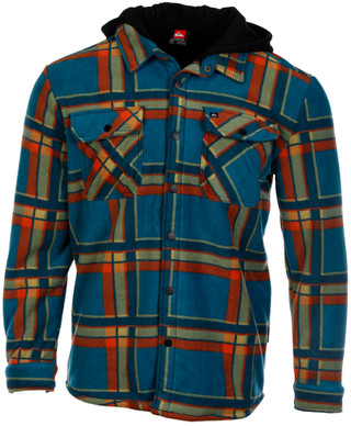 Thumbnail 1: Quiksilver Quiksilver Mens Plaid Sherpa Lined Button Down Jacket 