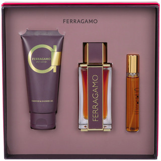 Thumbnail 1: FERRAGAMO Ferragamo Mens 3 Pc Spicy Leather Eau de Parfum Set 