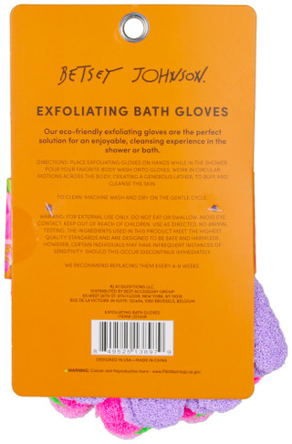 Thumbnail 2: Betsey Johnson Betsey Johnson 4 Pk Exfoliating Bath Gloves 