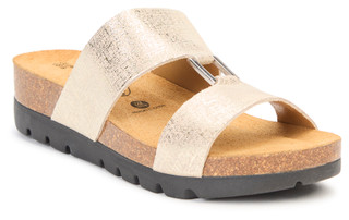 Thumbnail 1: PLAKTON Plakton Womens Clarissa Gold Crinkle Sandal 