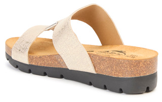 Thumbnail 5: PLAKTON Plakton Womens Clarissa Gold Crinkle Sandal 