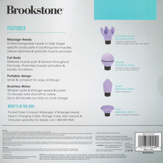Thumbnail 2: Brookstone Brookstone Pocket Pulse Compasct Massager 