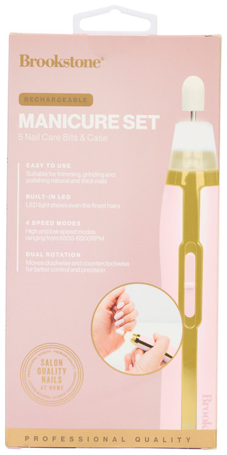 Thumbnail 2: Brookstone Brookstone 5-in-1 Electric Nail File Manicure Set 