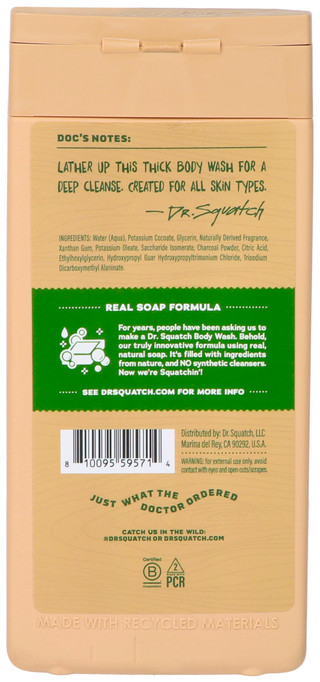 Thumbnail 2: DR. SQUATCH Dr. Squatch Men's Pine Tar Natural Body Wash 