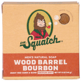 Thumbnail 1: DR. SQUATCH Dr. Squatch Men's Wood Barrel Bourbon Natural Soap Bar 