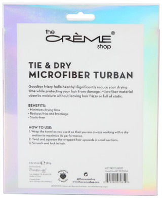 Thumbnail 2: Creme Shop Creme Shop 2 Pk Tie & Dry Microfiber Hair Turbans 