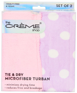 Thumbnail 1: Creme Shop Creme Shop 2 Pk Tie & Dry Microfiber Hair Turbans 