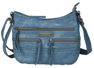 Thumbnail 1: Stone Mountain Stone Mountain Embossed Smokey Mountain Boat Bottom Hobo Bag 