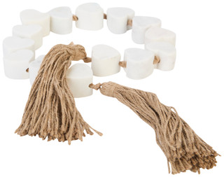 Thumbnail 1: Sagebrook Home Sagebrook Home 38 in White Marble Heart Garland 