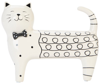 Thumbnail 1: Sagebrook Home Sagebrook Home 8x7 Swirl Cat Figurine 