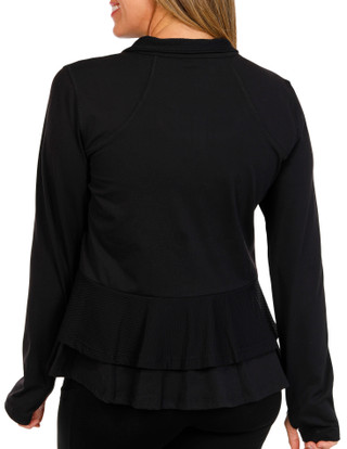 Thumbnail 2: Coral Bay Golf Coral Bay Golf Womens Full Zip Peplum Jacket 