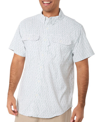 Thumbnail 1: REEL LEGENDS Reel Legends Mens Short Sleeve Button Down Printed Shirt 