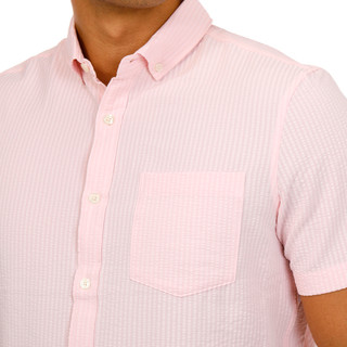 Thumbnail 2: Perry Ellis Perry Ellis Mens Short Sleeve Textured Button Down Shirt 