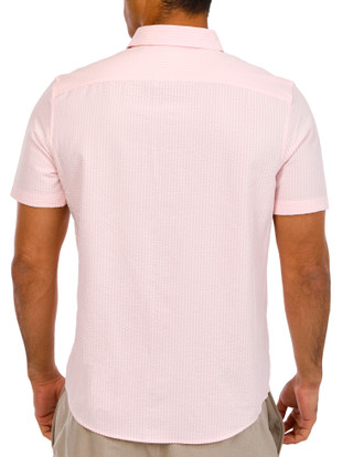 Thumbnail 3: Perry Ellis Perry Ellis Mens Short Sleeve Textured Button Down Shirt 