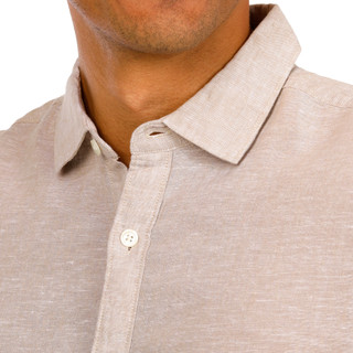 Thumbnail 2: Perry Ellis Perry Ellis Mens Short Sleeve Button Down Linen Shirt 