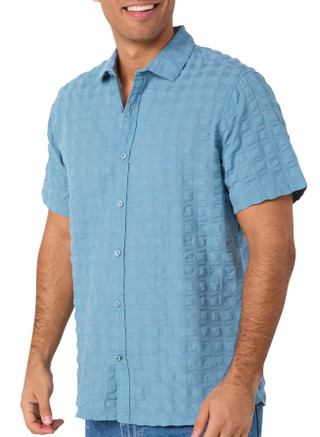 Thumbnail 3: Ike Behar Ike Behar Mens Short Sleeve Textured Button Down Shirt 