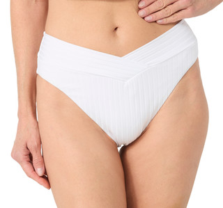 Thumbnail 1: Sanctuary Sanctuary Womens Ribbed V Waist High Leg Swimsuit Bottoms 