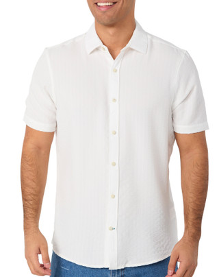 Thumbnail 1: Ike Behar Ike Behar Mens Short Sleeve Woven Ribbon Button Down Shirt 