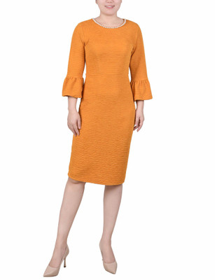 Thumbnail 1: NY COLLECTION NY Collection Womens 3/4 Length Pearl Detail Dress 