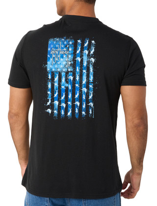 Thumbnail 3: Guy Harvey Guy Harvey Mens Short Sleeve Tonal USA Shirt 