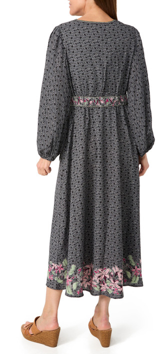 Thumbnail 3: MAX STUDIO Max Studio Womens Long Sleeve Floral Maxi Dress 