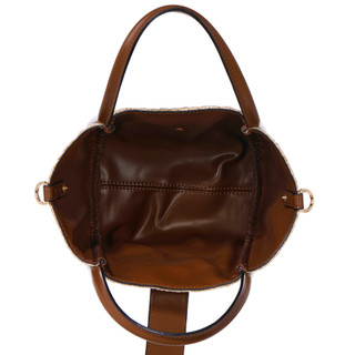 Thumbnail 8: BCBG BCBG Buckle Tab Straw Satchel with Removable Pouch 
