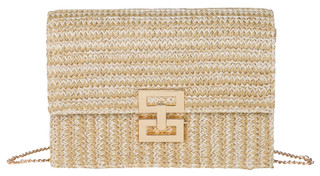 Thumbnail 1: D'Margeaux D'Margeaux Evening Natural Woven Gold Clutch Bag 