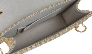 Thumbnail 2: D'Margeaux D'Margeaux Evening Natural Woven Gold Clutch Bag 