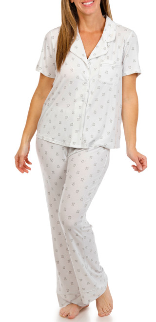 Thumbnail 1: Como Como Womens 2 Pc Teddy Bear Pajama Pants Set 