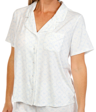 Thumbnail 2: Como Como Womens 2 Pc Trellis Bows Pajama Pants Set 