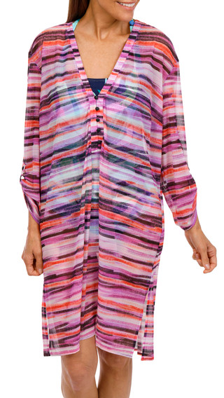Thumbnail 1: Profile by Gottex Profile by Gottex Womens V-Neck Mesh Swim Cover-Up 