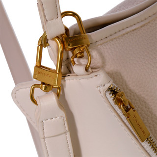 Thumbnail 4: Tahari Tahari Carmine Pebble Zip Top Bucket with Pouch Satchel Bag 
