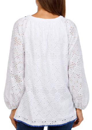 Thumbnail 3: HARPER 241 Harper 241 Womens Long Sleeve Eyelet Top 