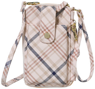 Thumbnail 1: Mundi Mundi Jacqui Lewis Plaid Wallet Wristlet Crossbody Bag 