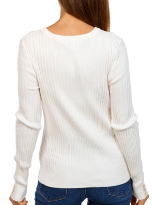 Thumbnail 2: Rafiana Rafiana Womens Long Sleeve Ribbed Sweater 