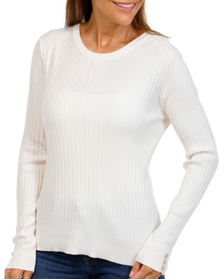 Thumbnail 1: Rafiana Rafiana Womens Long Sleeve Ribbed Sweater 