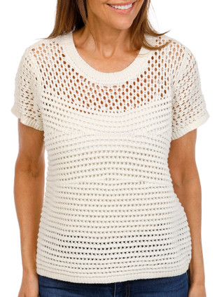 Thumbnail 1: RACHEL ROY Rachel Roy Womens Short Sleeve Yoke Mixed Top 