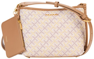 Thumbnail 1: Tahari Tahari Logo Print Top Zip Crossbody Bag with Pouch 