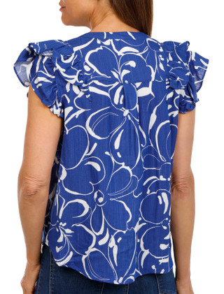 Thumbnail 2: GEMMA & JANE Gemma & Jane Womens Ruffle Sleeve Button Down Top 